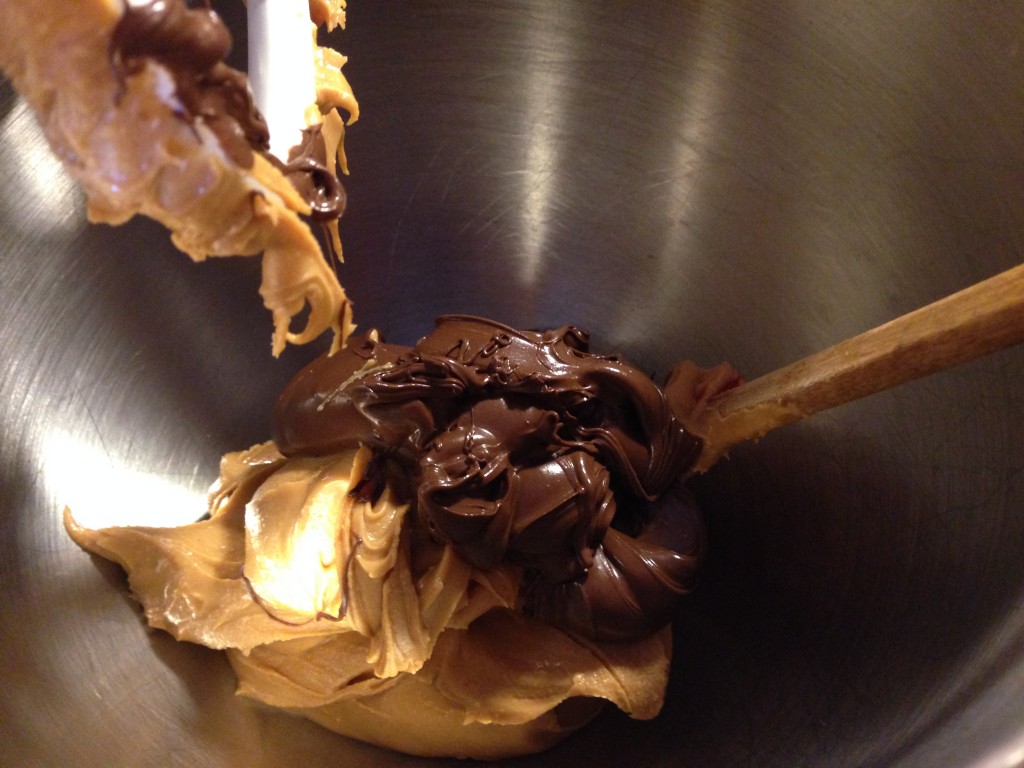 Peanut butter chocolate fudge prep1